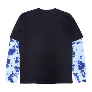 เสื้อยืดผ้าฝ้าย100% สำหรับผู้ชายเสื้อผ้าลำลองพิมพ์ลายทรงหลวมสองชั้นดีไซน์ใหม่สำหรับฤดูร้อน - Product Image 1