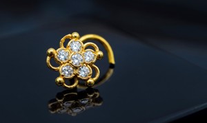 Piercing de nez soleil en argent sterling 925 plaqué or 22 carats pour femme, bijou de fiançailles micro-serti de zircon taille brillant, tendance - Product Image 6