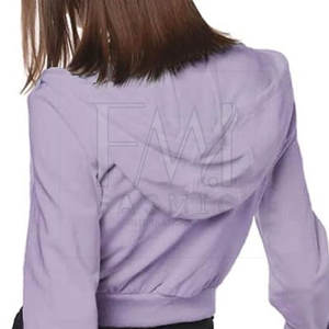 Sweat à capuche décontracté pour femmes 100% coton Jersey taille personnalisable manches longues col à capuche avec logo avant pour l'hiver - Product Image 4