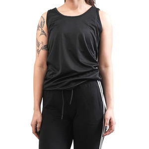 Camiseta sin Mangas de Verano para Mujer, Estilo Casual, Cuello Redondo, con Costuras en Contraste, Transpirable, de Jersey, al por Mayor, OEM - Product Image 1