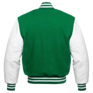 Veste universitaire Letterman unisexe Design personnalisé recadrée à la mode en couleur noire col montant épaisseur fine pour les filles - Product Image 4