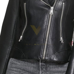 Veste en cuir teinte unie, veste en cuir confortable à vendre, veste en cuir sur mesure en stock - Product Image 6