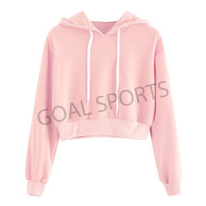Top corto con capucha personalizable para mujer Temporada de invierno Diseño de logotipo Última moda de Pakistán Etiqueta del comprador ofrecida - Product Image 5