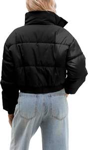 2025 chaqueta de bombardero informal de talla grande personalizada para mujer con logotipo tela transpirable de alta calidad estilo personalizado cómodo - Product Image 2