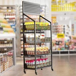 Présentoir de collation personnalisé de marque avec panneau d'en-tête imprimé Assemblage facile et pour comptoir de caisse de supermarché - Product Image 1