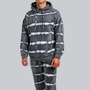 Survêtement en coton unisexe de haute qualité surdimensionné à manches longues Ensemble 2 pièces Tie-Dye Ensemble survêtement unisexe personnalisé de haute qualité Ensemble 2 pièces - Product Image 2