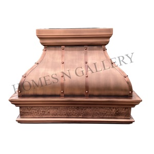 Patine noire nouveau design antique Design moderne personnalisé en acier inoxydable cuisine four hotte couverture évent hotte cuisinière décoration - Product Image 4