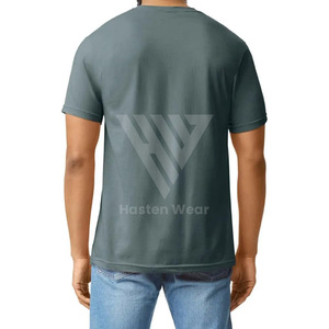 Camisetas de Gimnasio Más Vendidas para Hombre y Ropa Deportiva, 100% Poliéster, Tinte Liso, Camisetas de Entrenamiento Personalizadas con Cuello Redondo - Product Image 2