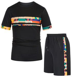 OEM Vêtements d'été décontractés Ensemble de shorts et t-shirts en coton de haute qualité Nouveau design Ensemble de shorts décontractés pour hommes - Product Image 5