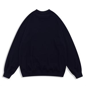 เสื้อสเวตเตอร์คอกลมของผู้ชายผ้าขนแกะเทอร์รี่ปักทั้งตัวผ้าฝ้ายสีดำความยาวยาวตามสั่งขายส่ง - Product Image 1