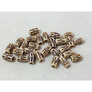 Hot Sale Custom Round <b>Bone</b> Beans With Brown Stripes On The Side Used For DIY Jewelry - Product Image 4