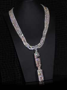 Pendentif Hip Hop personnalisé pour homme en moissanite avec lettres en diamant VVS1, nom personnalisé, bijoux de rappeur, pendentifs et breloques - Product Image 6