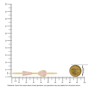 Premium High Finish 18k Gold Trendy Adjustable <b>Rose</b> Quartz Twister Bracelet Pear Tie Cab Bezel Setting Handmade Jewelry - Product Image 3