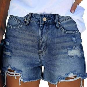 Respirant Design Streetwear Denim Shorts Femmes Taille Élastique Coton Booty Shorts Écologique Séchage Rapide Haute Qualité D'été - Product Image 2