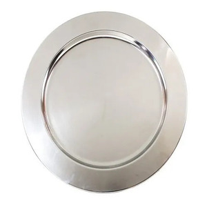 Meilleure vente vaisselle de service sous assiette ronde avec plat et assiettes de style moderne plaqué or/argent pour le service des aliments - Product Image 4