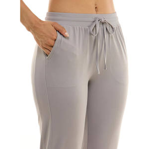 Pantalones de chándal de secado rápido con logotipo personalizado para mujer, pantalones de chándal de estilo urbano cosidos, pantalones de chándal de diseño OEM - Product Image 5