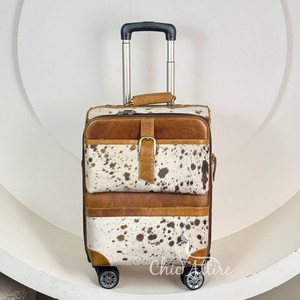 Equipaje de viaje de tendencia 2025 de alta calidad 100% cuero de vaca genuino equipaje de viaje maleta bolsa de viaje para Unisex - Product Image 1