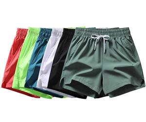 Pantalones cortos de gimnasio de nailon transpirables para hombre, pantalones cortos deportivos informales antiarrugas con cordón, pantalones cortos para correr de secado rápido para hombre - Product Image 6