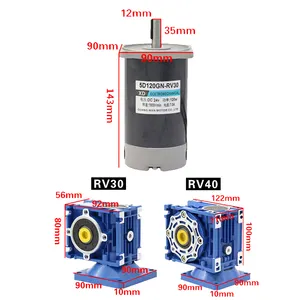 RV30/RV40 200W DC motoriduttore a vite senza fine coppia elevata, rotazione reversibile spegnimento automatico blocco