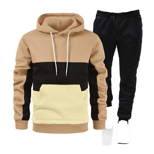 Unisex 2-Piece Sweatshirts Sets Custom Pullover Hoodies Sweatpants Solid Wholesale Printed Joggers <b>Track</b> <b>Suit</b> Customized 100% - Product Image 3