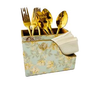 Porte-couverts en bois de conception créative multicolore Boîte de forme rectangulaire avec ustensiles de cuisine monophasés Articles de maison au meilleur prix - Product Image 3