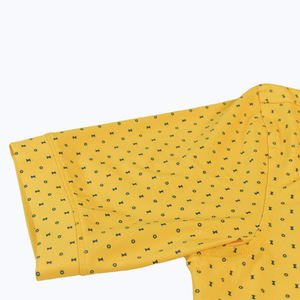 เสื้อโปโลสำหรับผู้ชายผ้าสแปนเด็กซ์แขนสั้นผ้าโพลีเอสเตอร์ถักแบบบางพิมพ์ลายซับลิเมชัน - Product Image 2