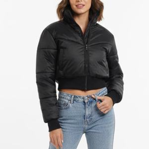 <b>Women</b> Winter Knitted <b>Puffer</b> <b>Jacket</b> <b>Long</b> Sleeve Stylish Quilted Design Lightweight Warm Waterproof Breathable Polyester Outerwear - Product Image 5