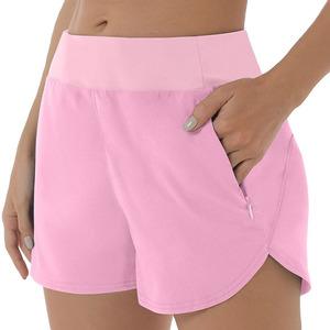 Shorts de yoga respirants sans couture taille haute Logo personnalisé pour femmes Shorts de sport courts pour la salle de sport Fitness - Product Image 2
