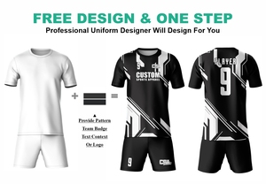 Nueva impresión por sublimación de alta calidad Visible transpirable 100% tela de poliéster de malla al por mayor uniforme de fútbol ropa deportiva Retro - Product Image 2