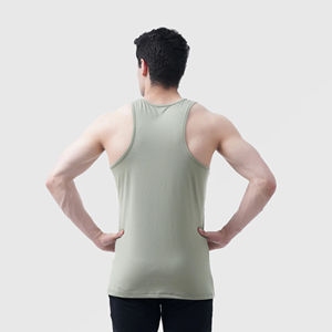 Meilleur débardeur pour homme en coton côtelé, écologique, à séchage rapide, respirant, lavable, décontracté, pour le sport et la gym, service OEM, logo personnalisé - Product Image 2