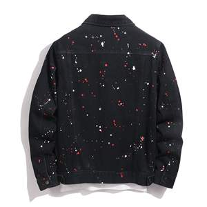 แจ็กเก็ตยีนส์สำหรับผู้ชายแจ็กเก็ตผ้าเดนิมแนวสตรีทผ้าฝ้าย100% ใหม่ล่าสุดออกแบบได้ตามต้องการ - Product Image 2