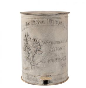 Poubelle de jardin gravée noire, conteneur à déchets en acier galvanisé, poubelle extérieure en métal durable, disponible au prix de gros - Product Image 2