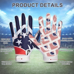 Guantes de Portero de Fútbol Americano Profesionales con Correas Personalizables, Guantes Unisex de Primera Calidad, Cómodos, de Cuero Sintético - Product Image 3