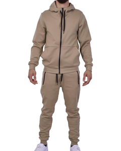 Ensemble de survêtements de sport 2 pièces de couleur unie pour hommes, sweat à capuche, pantalon de jogging, survêtement du Pakistan - Product Image 1