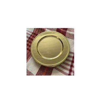 Vente en gros d'assiettes de décoration en laiton de style luxe sous les assiettes pour les fêtes de mariage et les restaurants et vente - Product Image 3