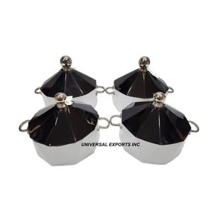 Ensemble de quatre casseroles et chauffe-plats en acier inoxydable - Vaisselle classique élégante, écologique et lavable au lave-vaisselle - Product Image 1