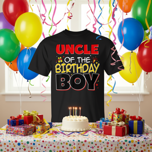 T-Shirt Promozionale Nera a Maniche Corte per Adulti - Outfit per Festa di Compleanno in Famiglia - Product Image 3