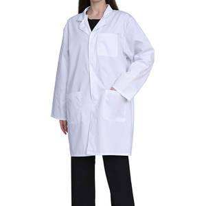 BATA DE LABORATORIO LIGERA, LARGA, UNISEX, PARA HOSPITAL, CLÍNICA, PERSONAL UNIVERSITARIO, CON LOGO PERSONALIZADO, PEDIDO AL POR MAYOR - Product Image 3