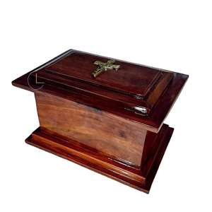 Urnes en bois massif cerise pour urnes de crémation pour hommes adultes Urne de cercueil en bois écologique pour cendres humaines - Product Image 1