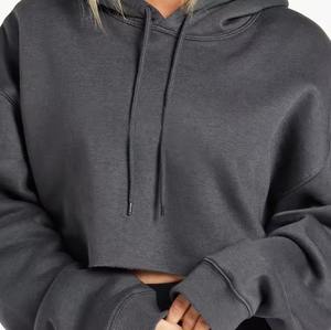 Conjunto Deportivo Corto de Secado Rápido para Mujer, Estilo Moderno, Diseño Sólido con Decoración de Sudadera con Capucha para Invierno, Precio de Oferta - Product Image 5