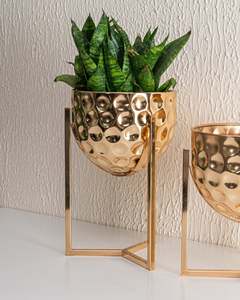 Maceta de metal de diseño martillado hecho a mano de la mejor calidad para restaurante Hotel uso doméstico en precio al por mayor - Product Image 5