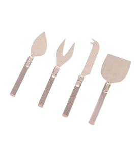 Elegant Cutlery Knifes <b>Set</b> Metal Gold Plating Cake Cutting Knife & Server With <b>Black</b> Finishing Handle Cheese Knife <b>Set</b> of 4 Pcs - Product Image 4