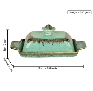 Plat à beurre indien fait à la main argenterie top vente assiette de table verte de mer pour restaurants mariages écologique - Product Image 1