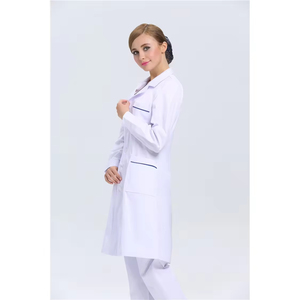 Bata de laboratorio Premium diseñada para médicos profesionales con tela antiarrugas y ajuste relajado | Uniforme de médico para hombres - Product Image 4