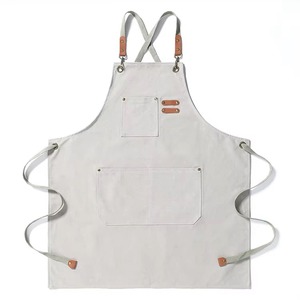 Delantal de Cocina de Lona con Logotipo Personalizado, al por Mayor, Impermeable, sin Mangas, Estilo Barbero, Uniforme de Chef - Product Image 5