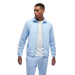 Conjunto Deportivo Azul Claro para Hombre, Chaqueta con Cierre de Jersey Grueso y Suave y Pantalones Deportivos Ajustados, Ropa Urbana para Compradores Mayoristas - Product Image 3