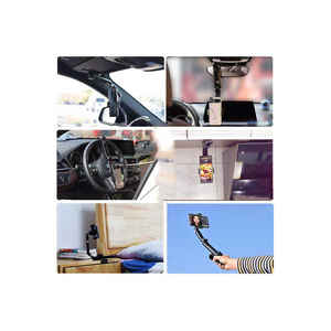 Support de téléphone intelligent Netzy MS-12 Torpedo St, rotatif à 360 degrés, étanche, en matériau Elik, pour voiture et bureau, noir, pour le direct - Product Image 6