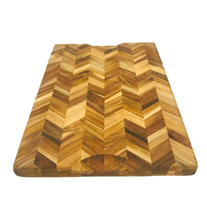 Tabla de cortar madera de teca hecha en Vietnam, alta calidad, bloques de picar, logotipo personalizado con forma de espiga - Product Image 2