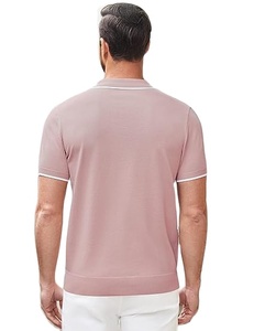 เสื้อโปโลผู้ชายแบบสั่งทำพิเศษ ทรงเข้ารูป ซิปหน้า 1/4  ชุดกีฬากอล์ฟ เสื้อโปโลผ้าฝ้าย 100% คุณภาพสูง - Product Image 3