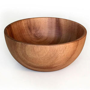 Bol à salade en bois d'acacia pour vaisselle Bol à soupe aux fruits et fruits secs pour ustensile de cuisine - Product Image 2